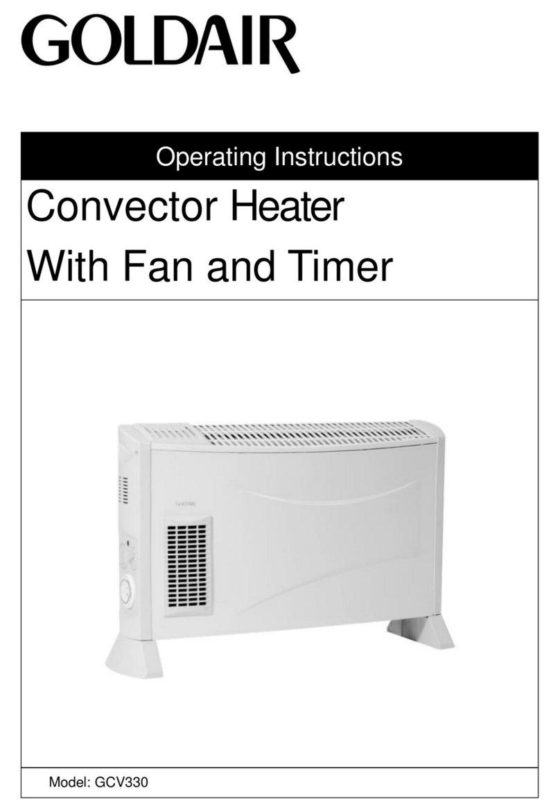 Goldair GCV330 operating instructions