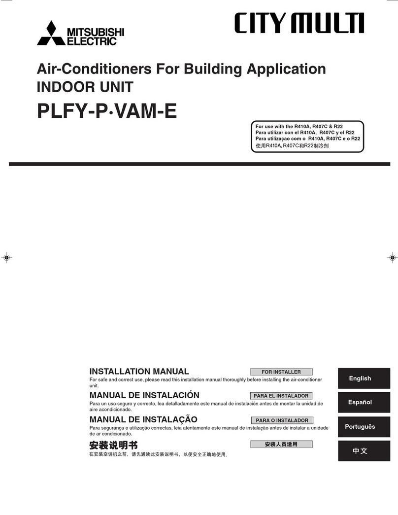 Mitsubishi Electric PLFY-P-VAM-E installation manual