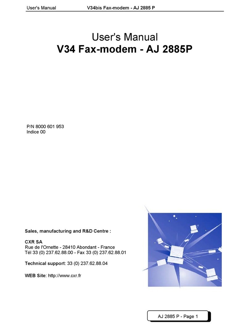 CXR AJ 2885P user manual