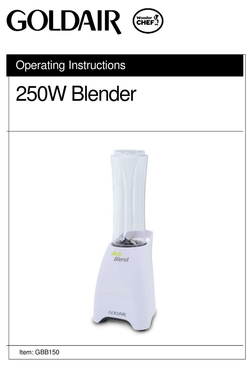 Goldair GBB150 User manual Goldair GBB150 User manual