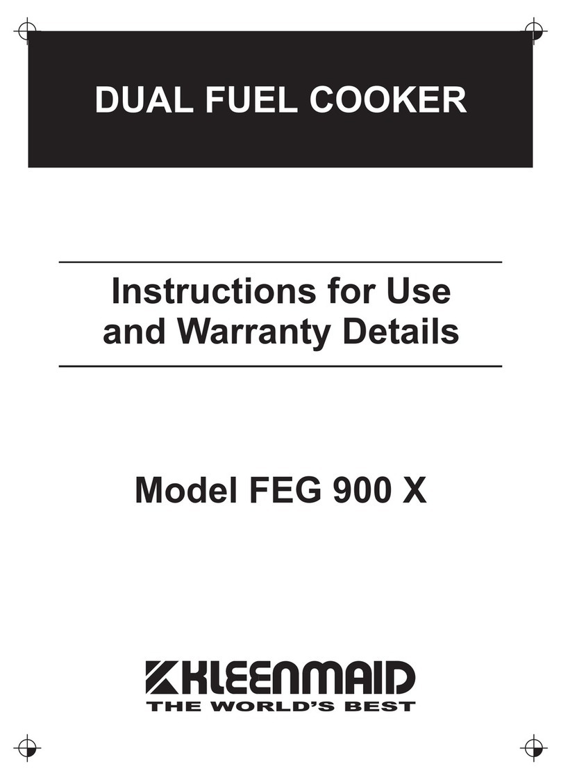 Kleenmaid FEG 900 X Instructions for use
