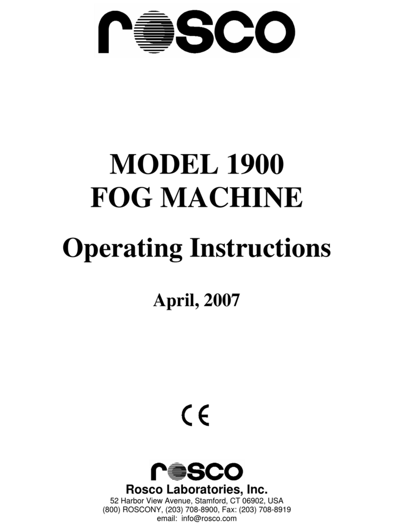 Rosco 1900 User manual