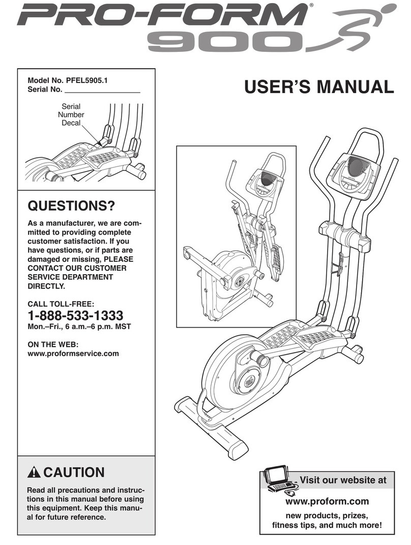 Pro-Form PFEL5905.1 User manual