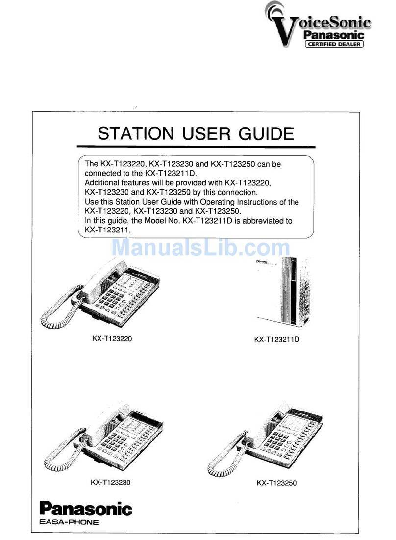Panasonic EASA-PHONE KX-T123220 User manual