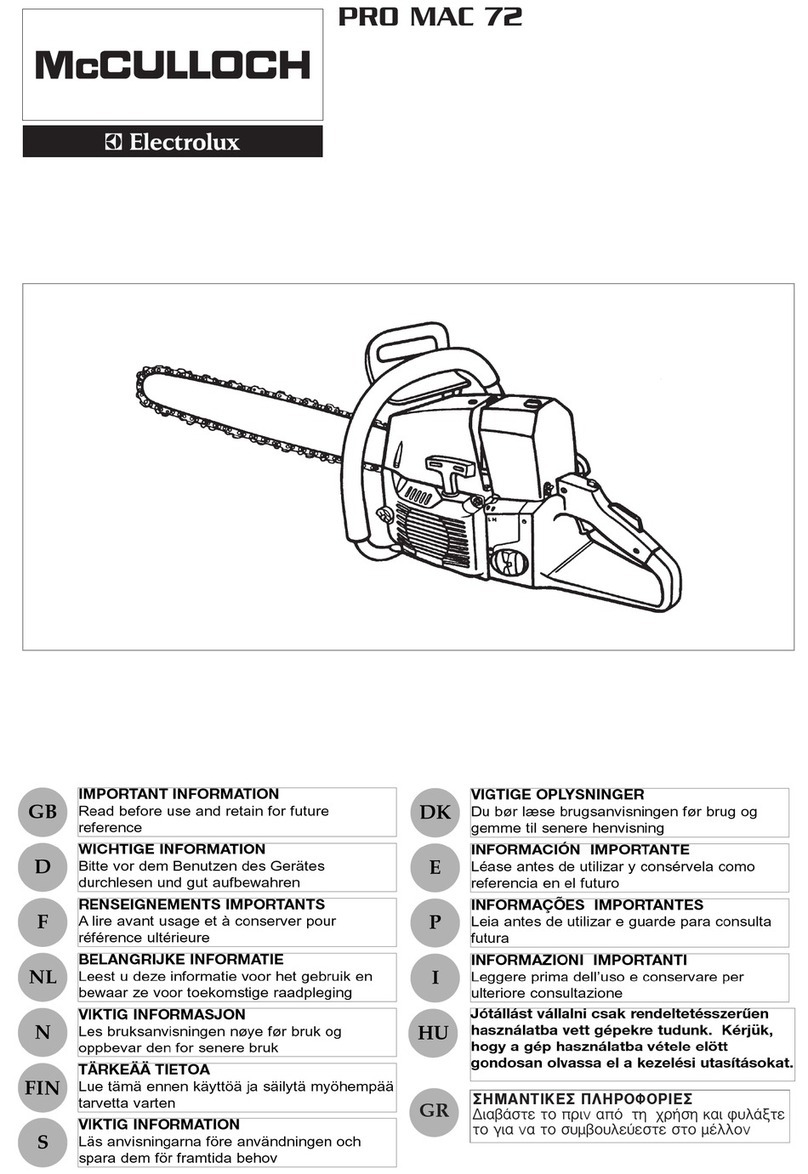 McCulloch PRO MAC 72 Operating manual