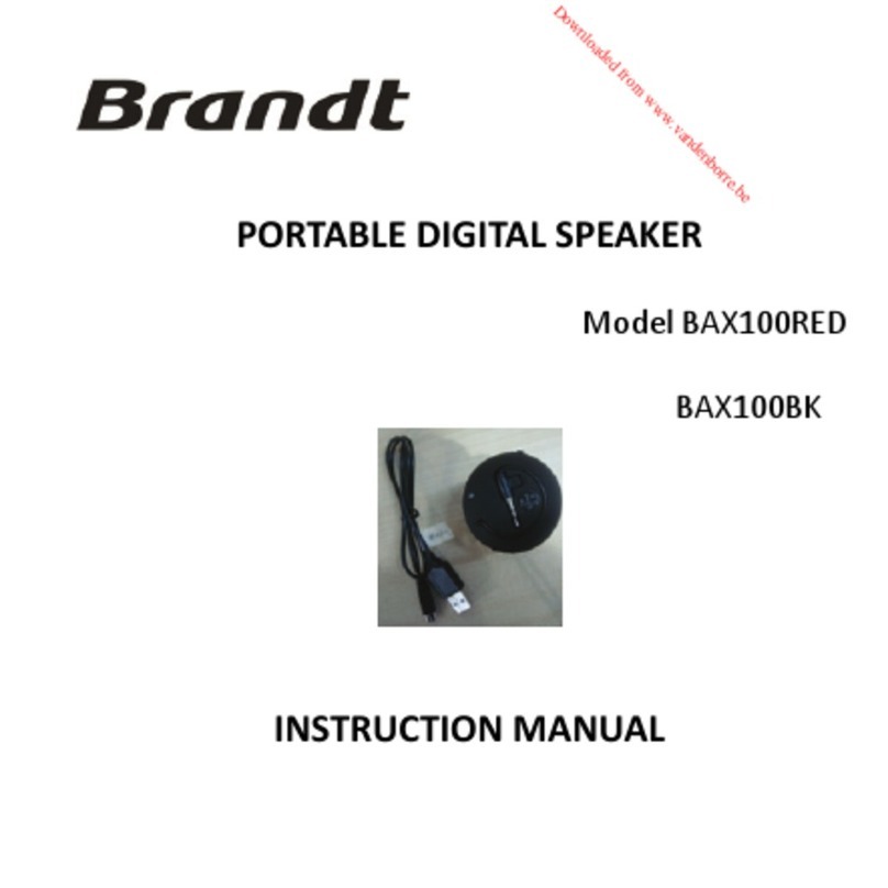 Brandt BAX100RED instruction manual