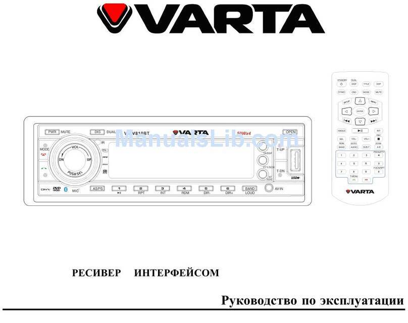 Varta V-DV810BT instruction manual