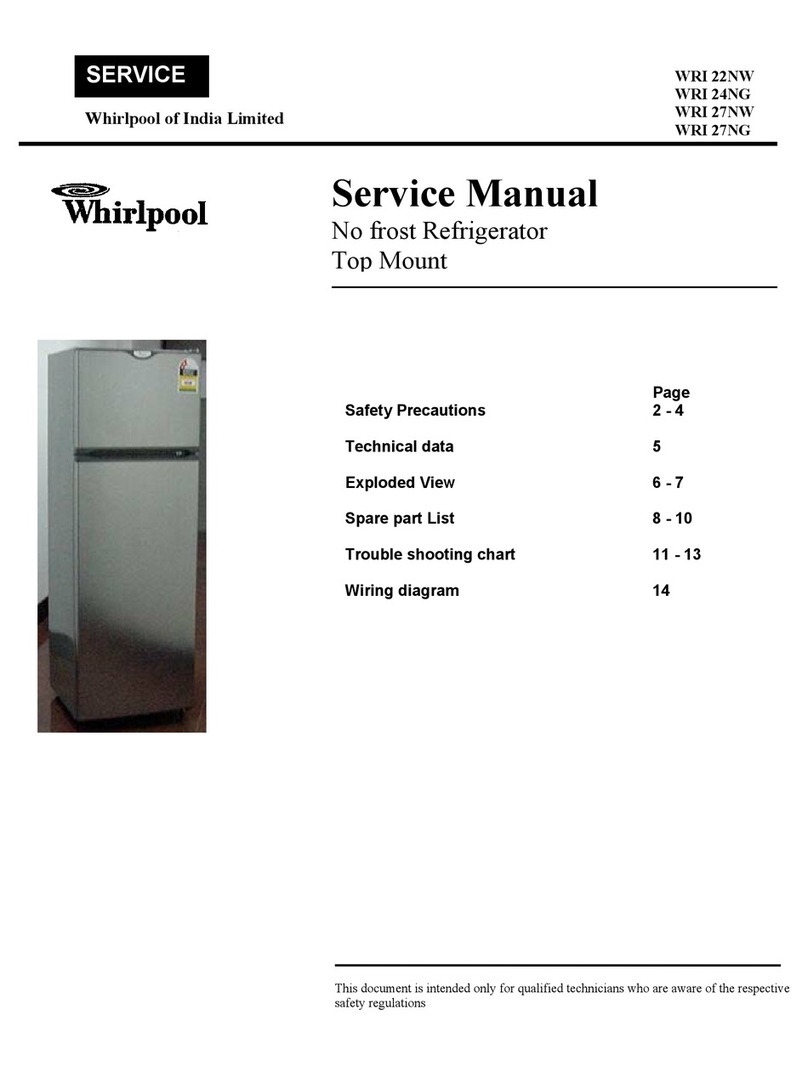 Whirlpool WRI 27NG Service manual