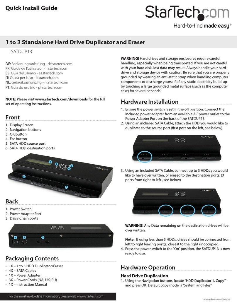 StarTech.com SATDUP13 User manual StarTech.com SATDUP13 User manual