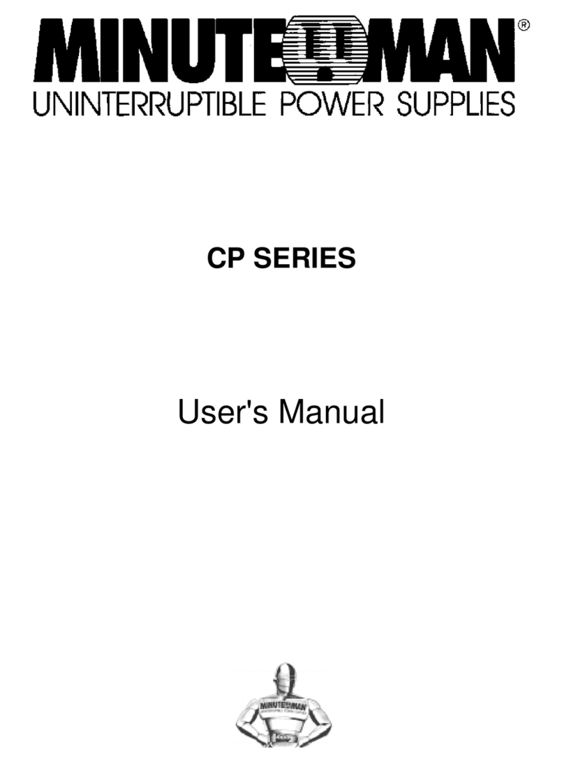 Minuteman CP Series User manual