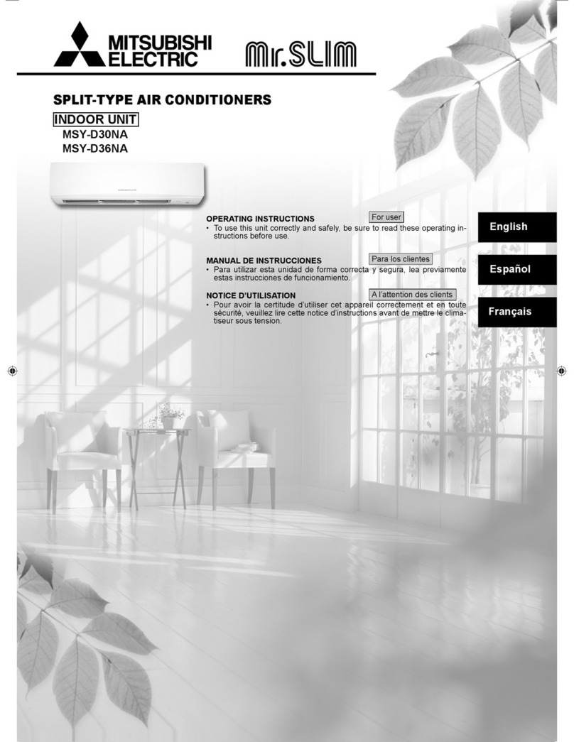 Mitsubishi Electric Mr.Slim MSY-D30NA operating instructions