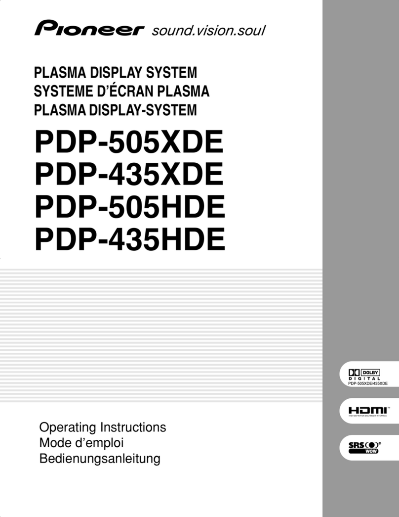 Pioneer PDP-505XDE User manual Pioneer PDP-505XDE User manual