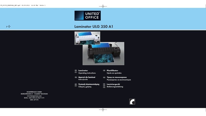 UNITED OFFICE ULG 350 A1 operating instructions