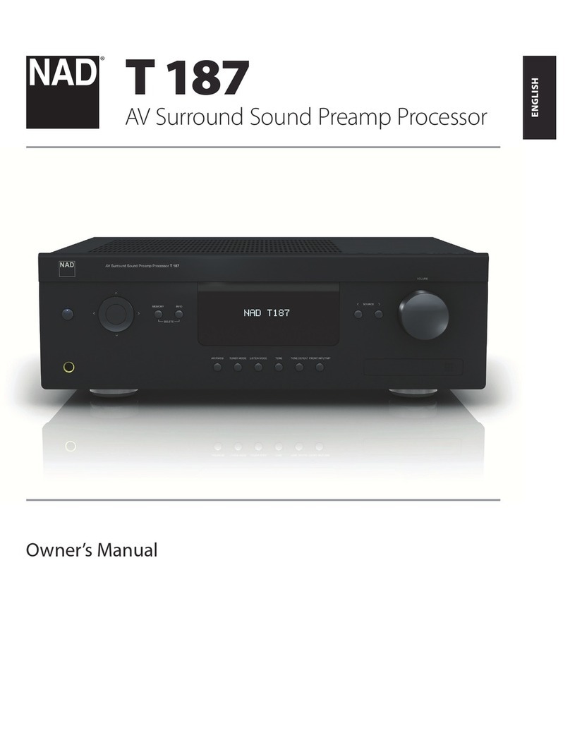 NAD T 187 owner's manual