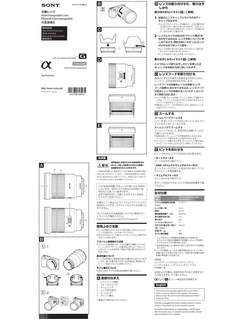 Sony SELP1 8105G User manual