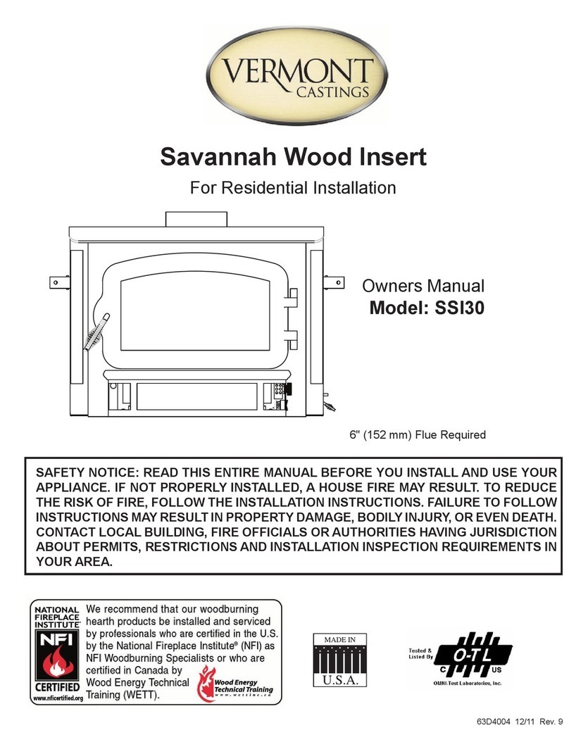 Vermont Castings Savannah SSI30 User manual