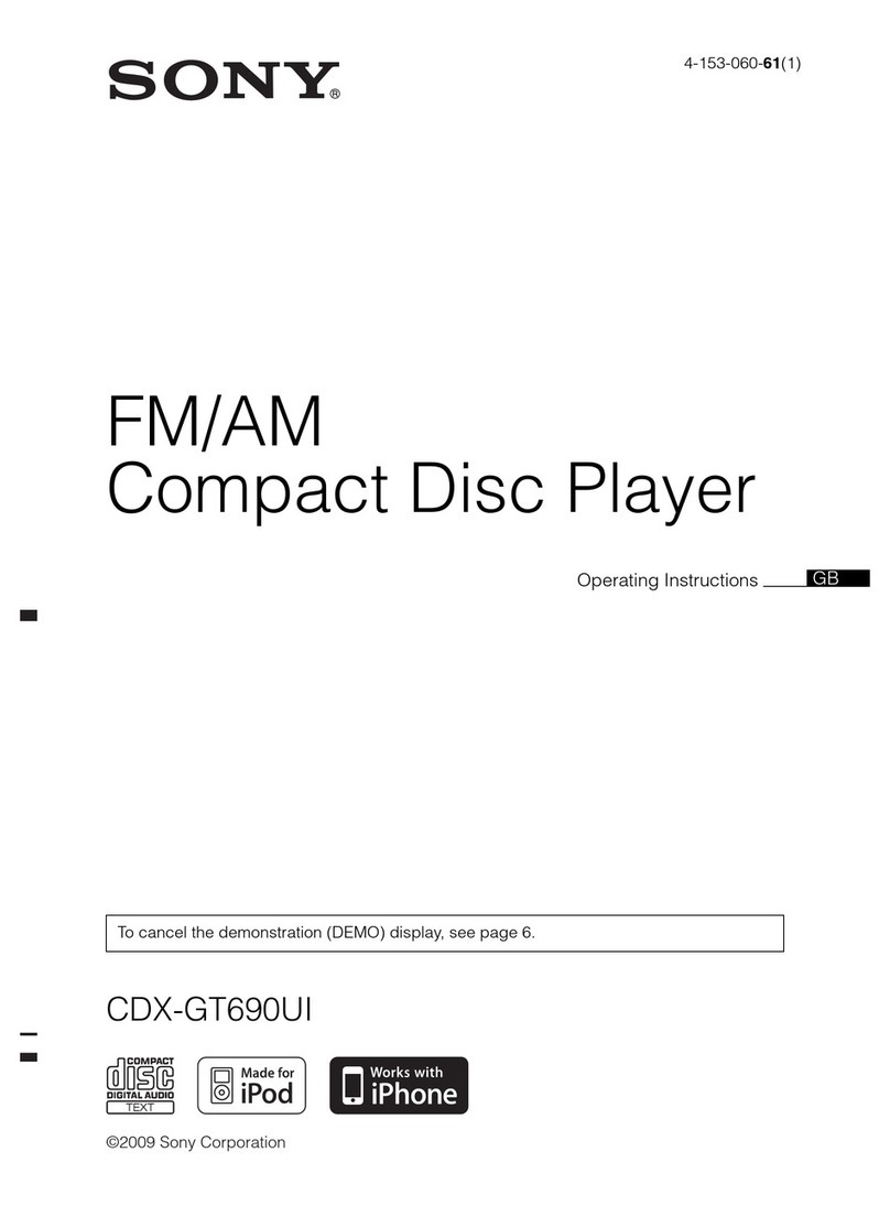 Sony CDX-GT690UI operating instructions