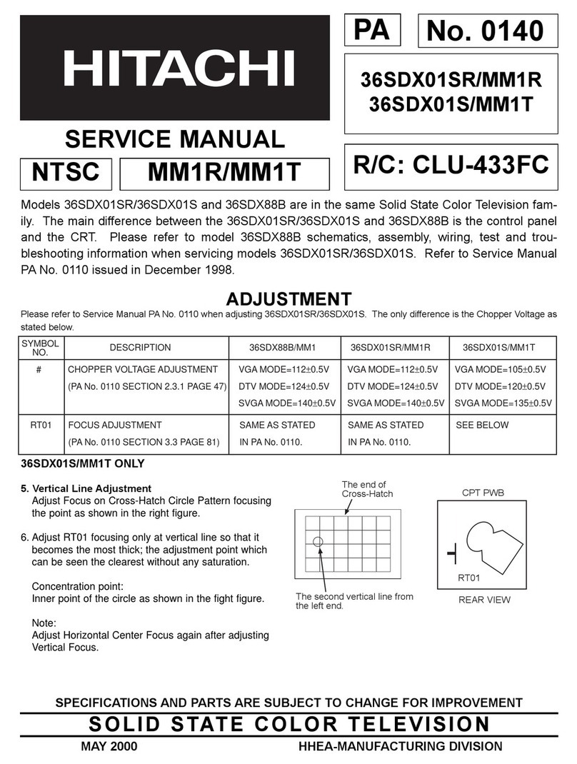 Hitachi 36SDX01SR User manual