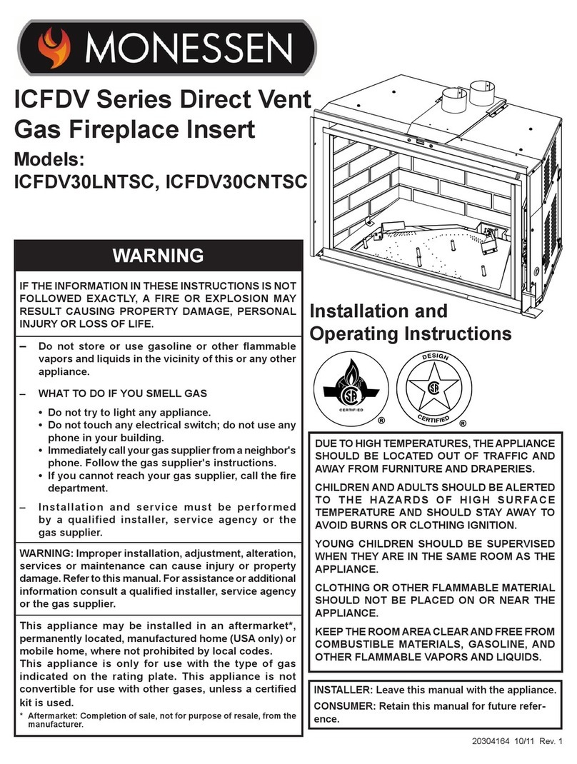 Monessen Hearth ICFDV30LNTSC User manual Monessen Hearth ICFDV30LNTSC User manual