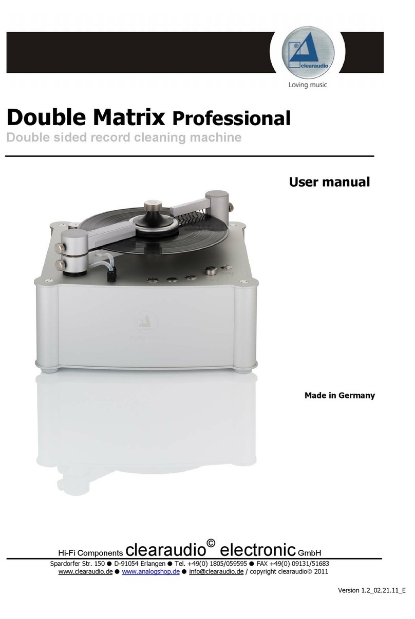 Clearaudio Double Matrix Professional user manual