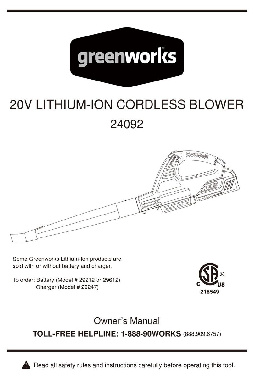 GreenWorks 24092 owner's manual
