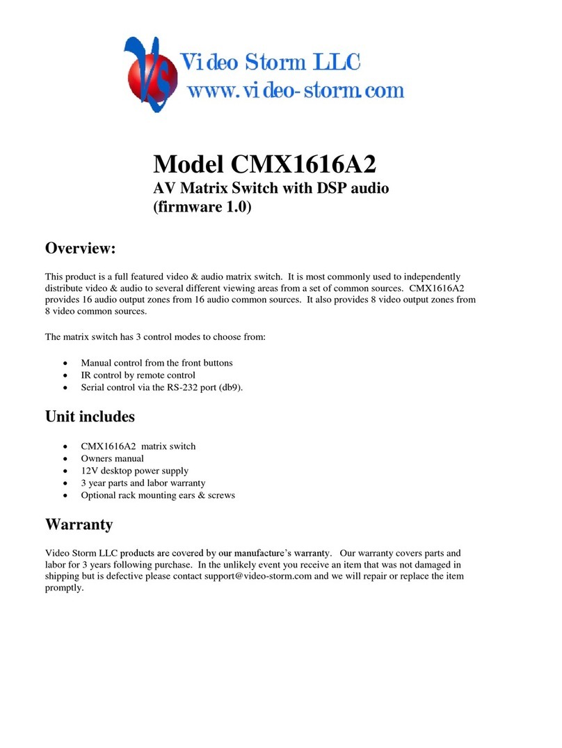 Video Storm CMX1616A2 owner's manual