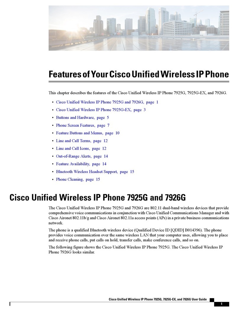 Cisco 7925G - Unified Wireless IP Phone VoIP User manual