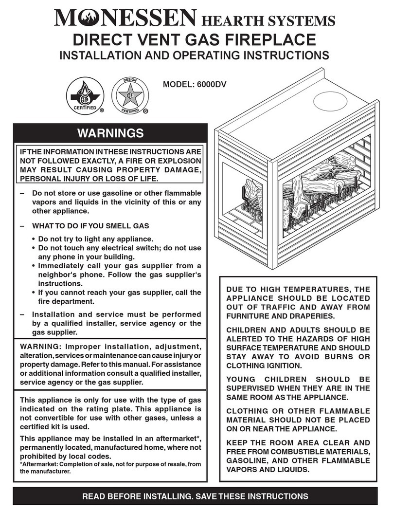 Monessen Hearth 6000DV User manual Monessen Hearth 6000DV User manual