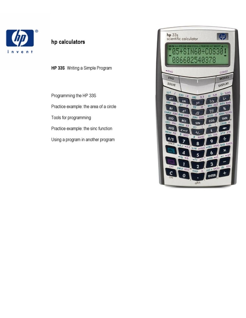 HP 33S User manual