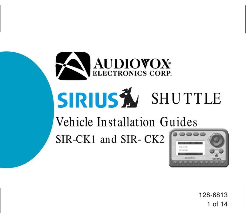 Audiovox SIR- CK2 User manual Audiovox SIR- CK2 User manual