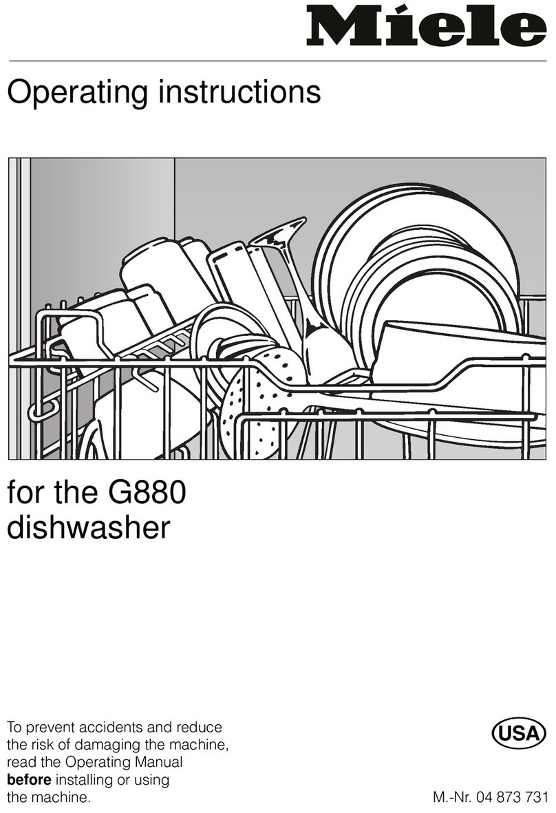 Miele G880 operating instructions
