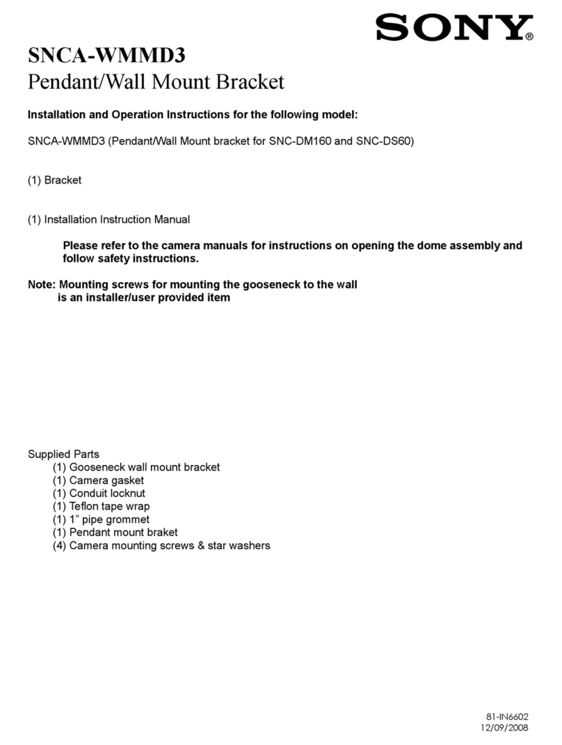 Sony SNCA-WMMD3 Installation instructions manual