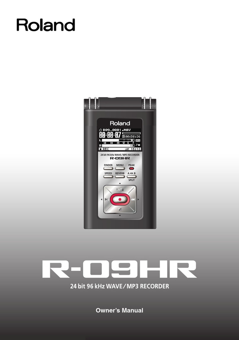 Roland R-09HR User manual Roland R-09HR User manual