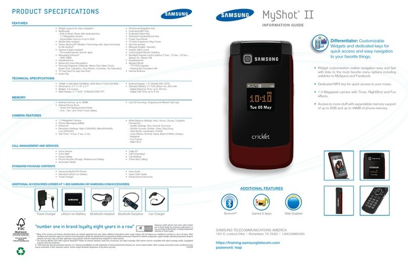 Samsung MyShot II Technical manual