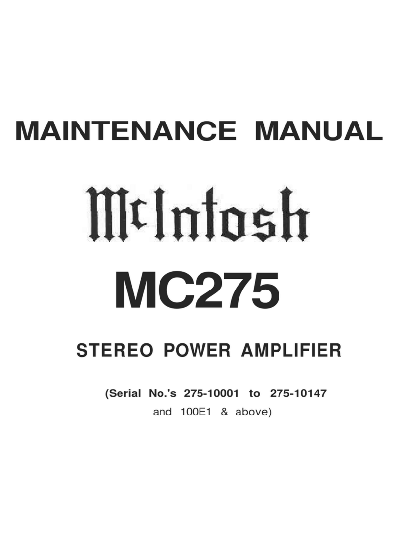 McIntosh MC275 User manual