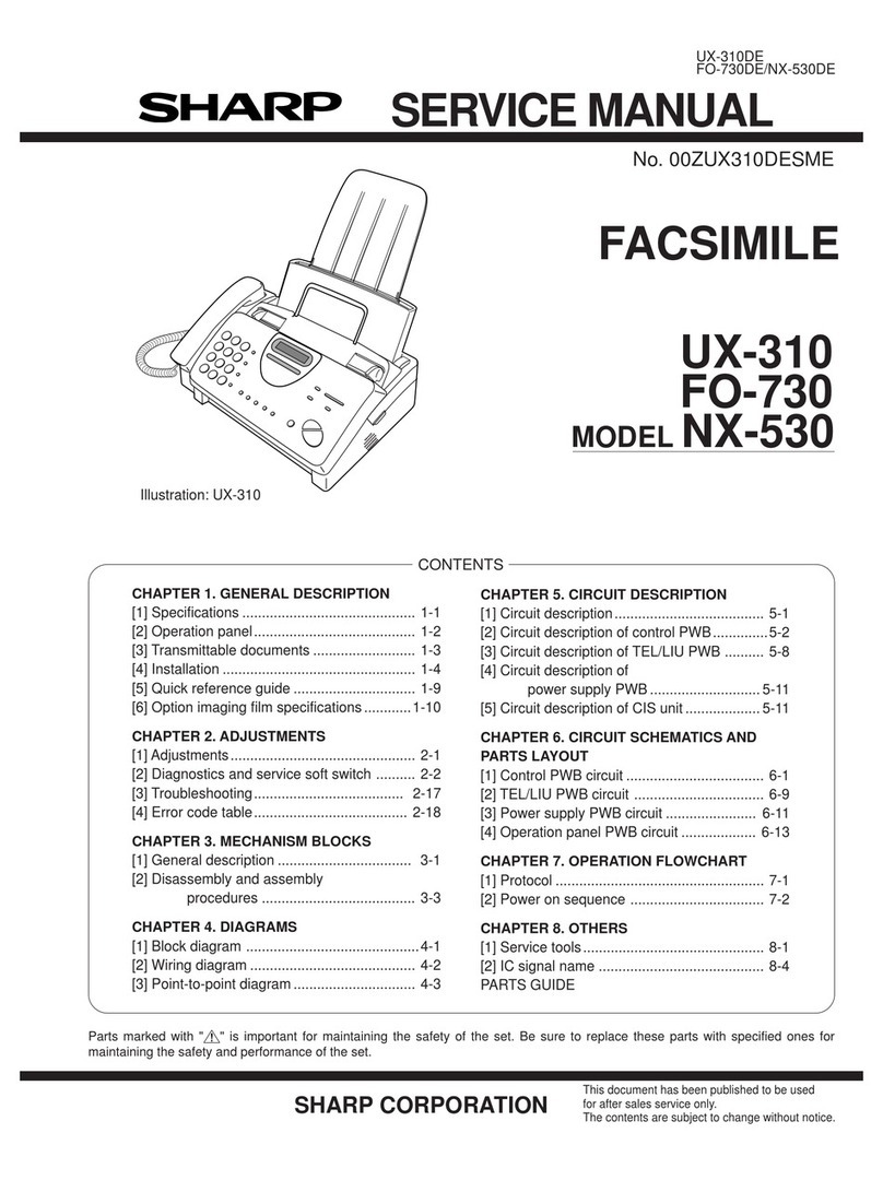 Sharp UX-310 User manual