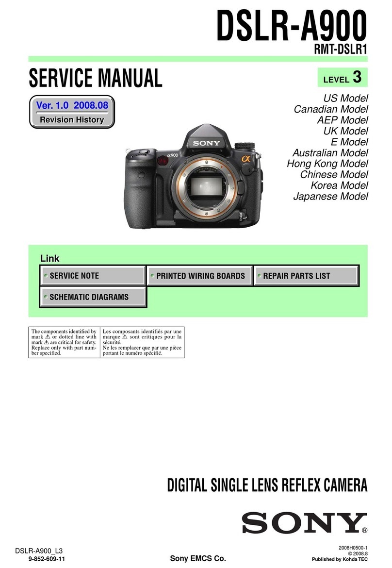 Sony DSLR-A900 Service manual
