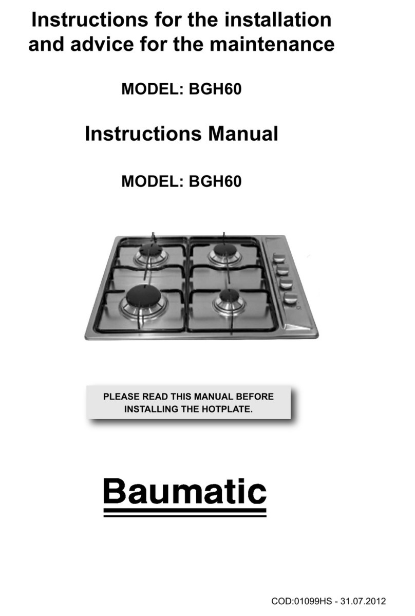 Baumatic BGH60 User manual Baumatic BGH60 User manual