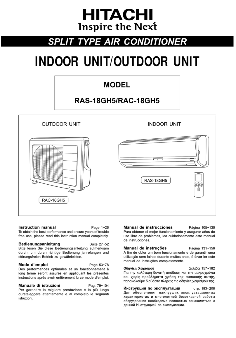 Hitachi RAS-18GH5 User manual