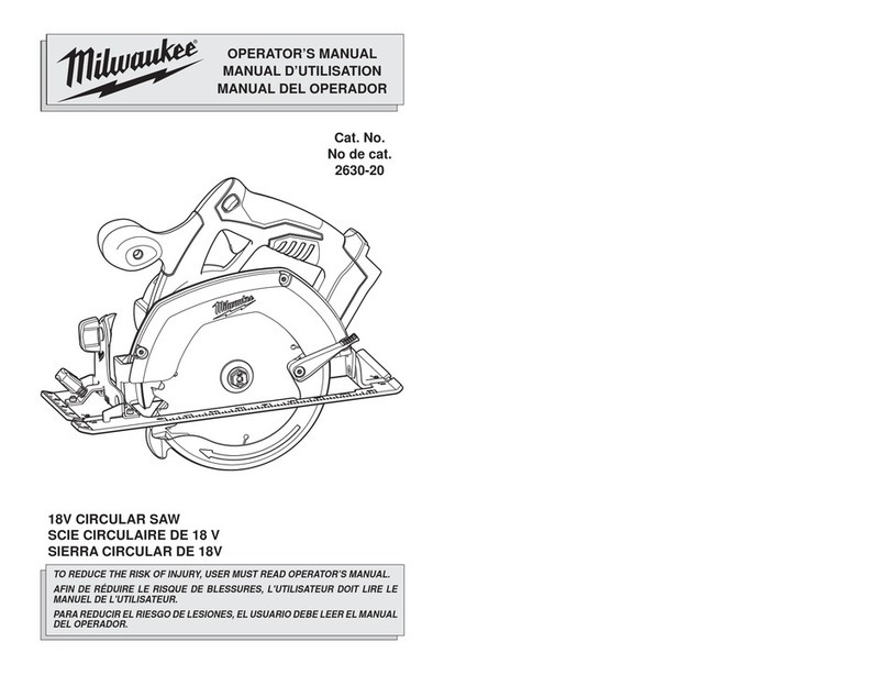 Milwaukee 2630-20 User manual