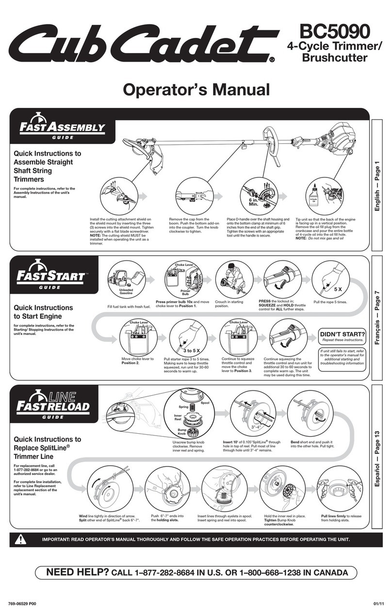 Cub Cadet BC5090 Operator's manual
