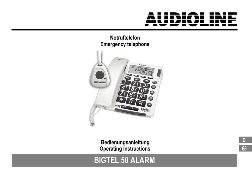 AUDIOLINE BIGTEL 50 ALARM operating instructions AUDIOLINE BIGTEL 50 ALARM operating instructions