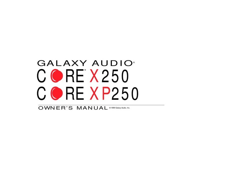 Galaxy Audio Core X250 owner's manual