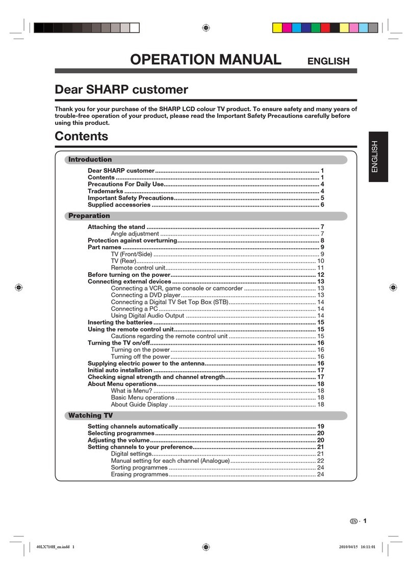Sharp LC-40LX710H User manual