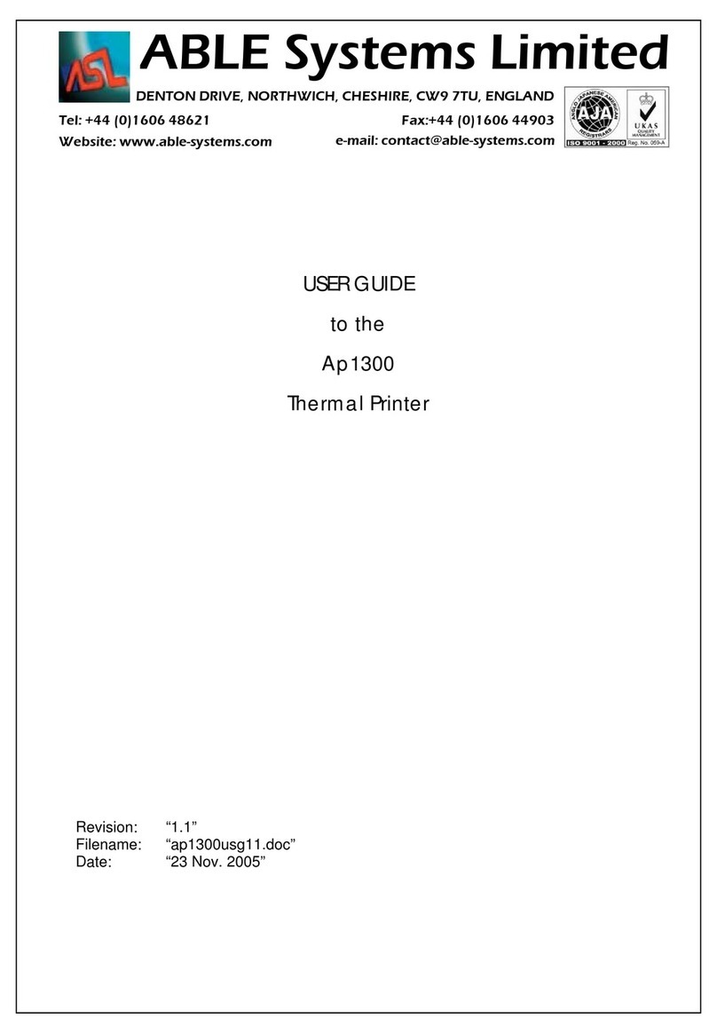 ABLE Systems Ap1300 User manual