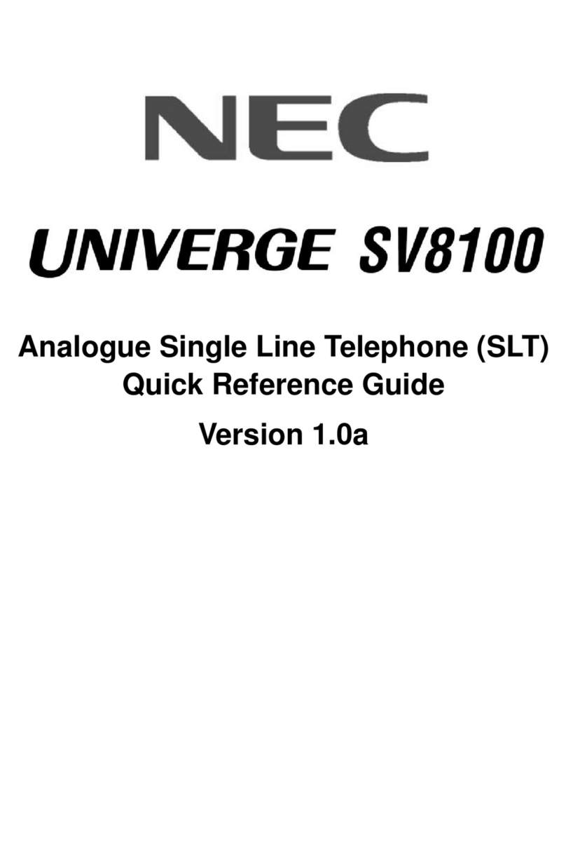 NEC Univerge SV8100 User manual