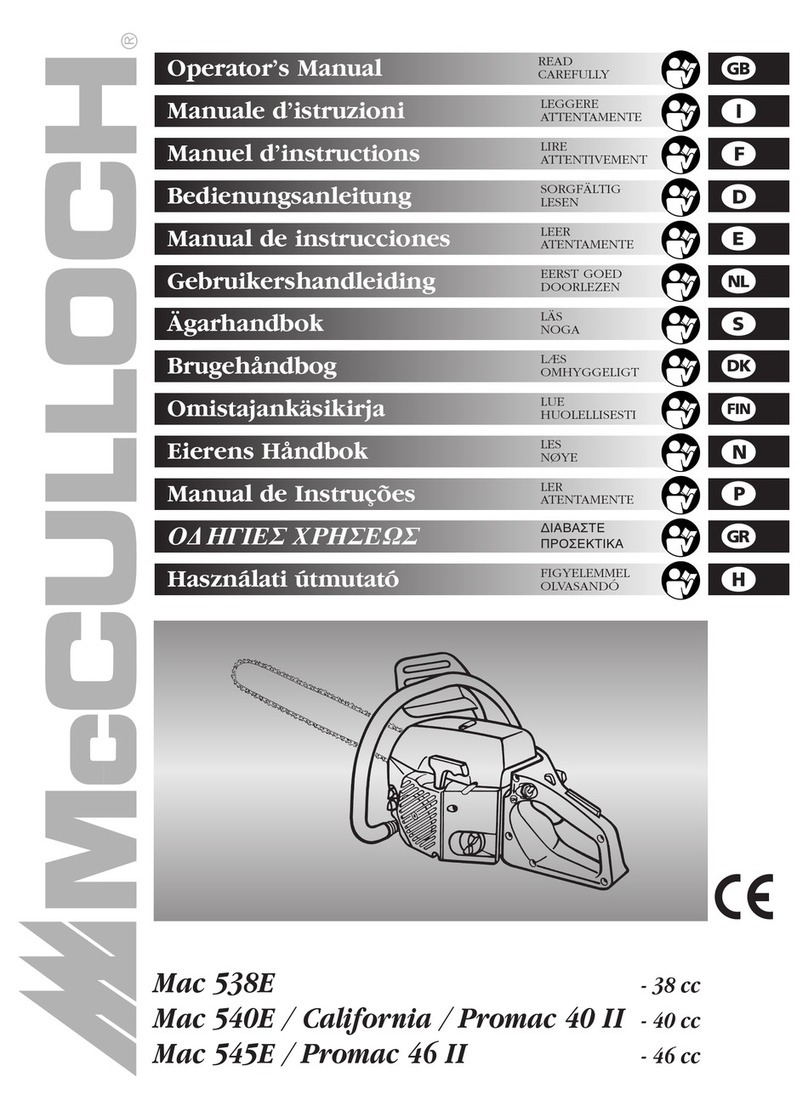 McCulloch MAC 538E Operator's manual