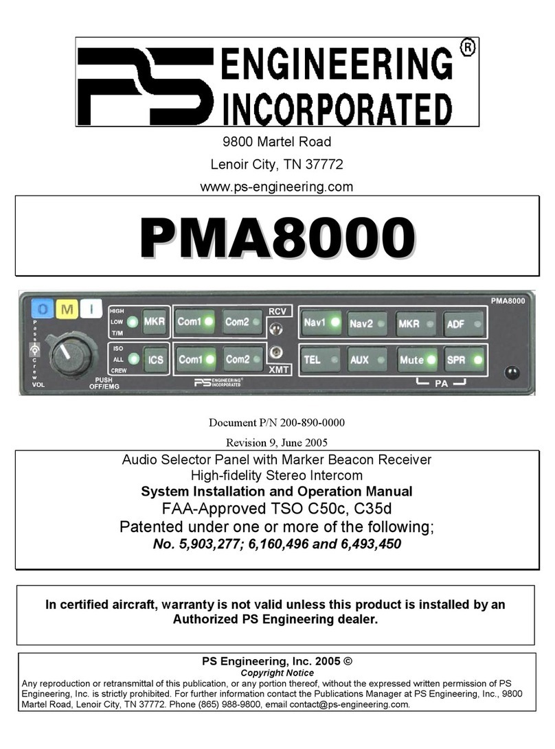 PS Engineering PMA8000 Installation and operaion manual