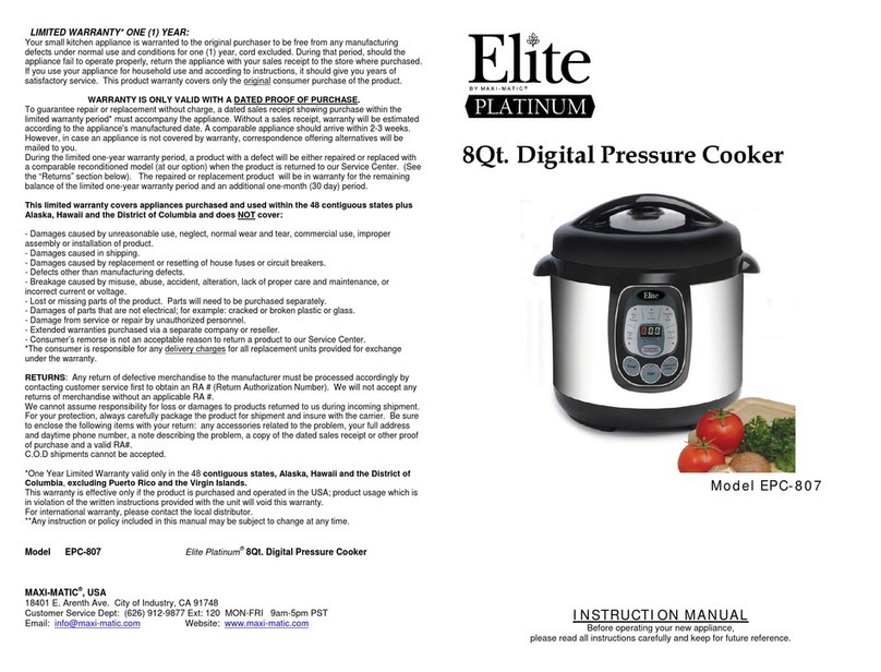 Elite Products EPC-807 User manual