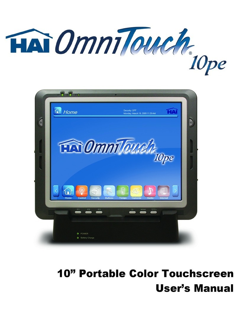 HAI OmniTouch 10 pe User manual
